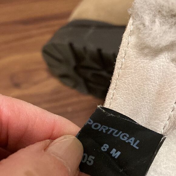 LLBean NWOT Tan Lace Up Nordic Winter Boot with Fleece Lining & Roll Down Cuff. - Picture 8 of 8